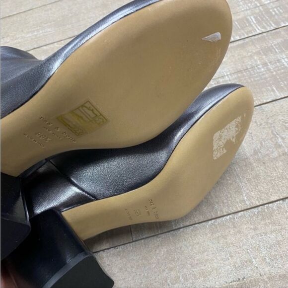 Rag & Bone Drea Metallic Leather Boots In Gunmetal - Picture 4 of 4